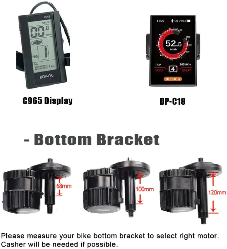 1000W mid drive electric bike motor kit 48V includes other parts