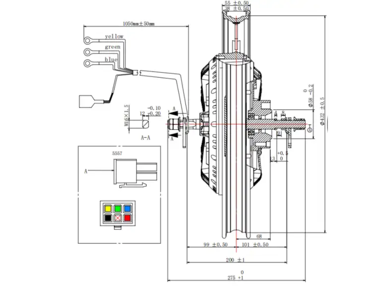 17inch 3000w 72v motorcycle electric motor hub motor conversion kit