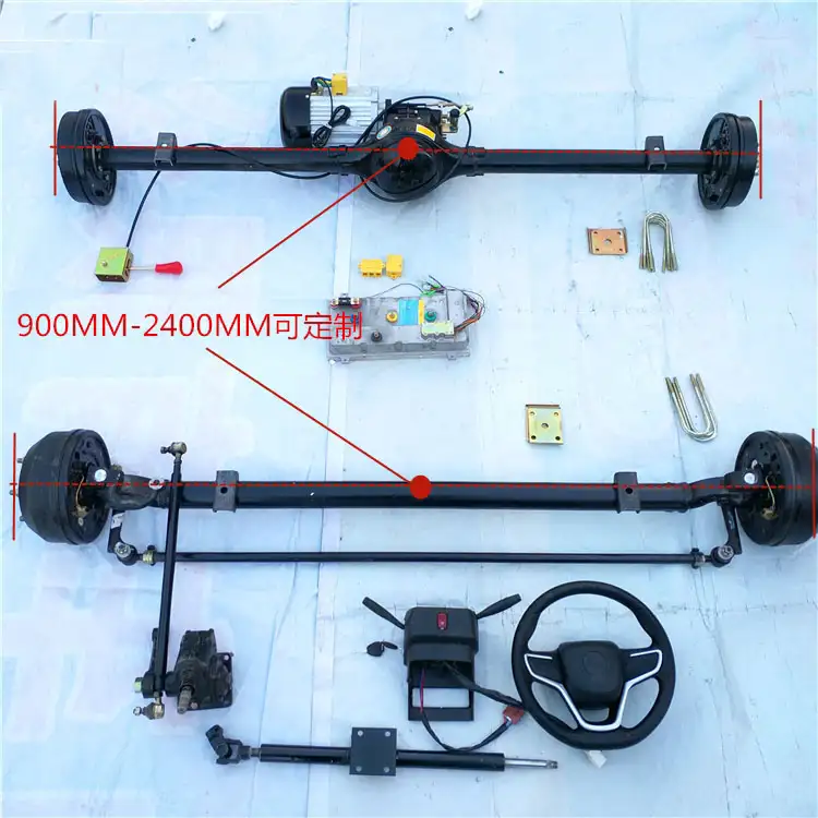 5000KG Load Electric Tricycle Forklift with 4 Wheels Front Rear Axle With Wheels