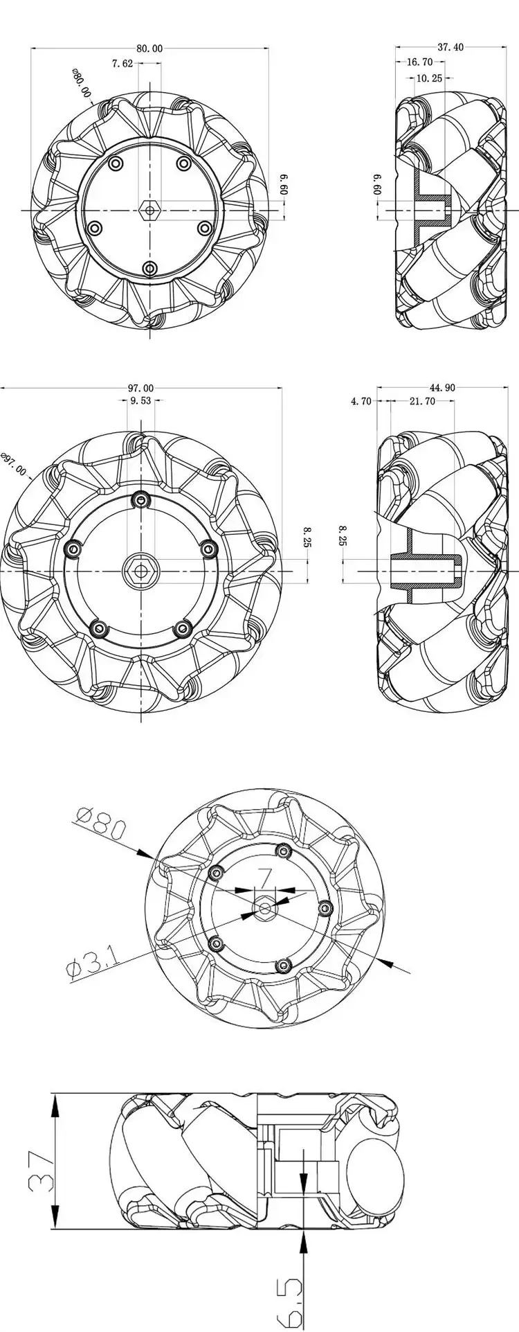 High torque hub motor electric scooter kit scooter hub motor